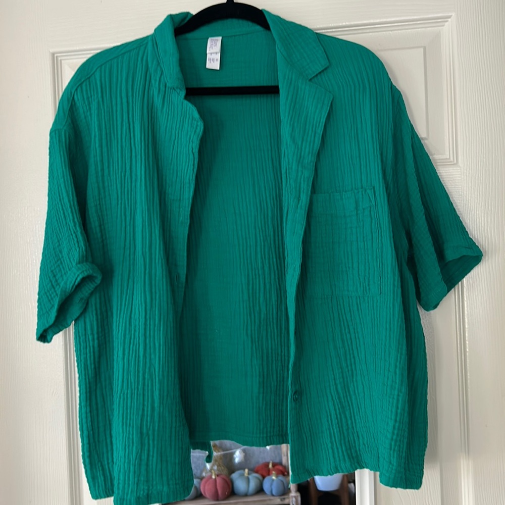 Stars Above Gauze Button Down